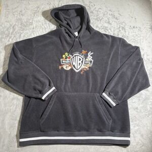 Warner Bros Looney Tunes Vintage 2000 Black Fleece Hoodie Size XXL